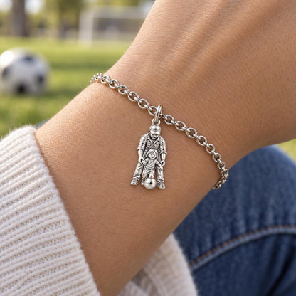 First Goal Together Charm Bracelet Set – worn / in use