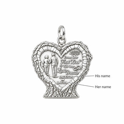 First Kiss to Last Breath Charm Bracelet – Personalized Couple Gift – personalization guide