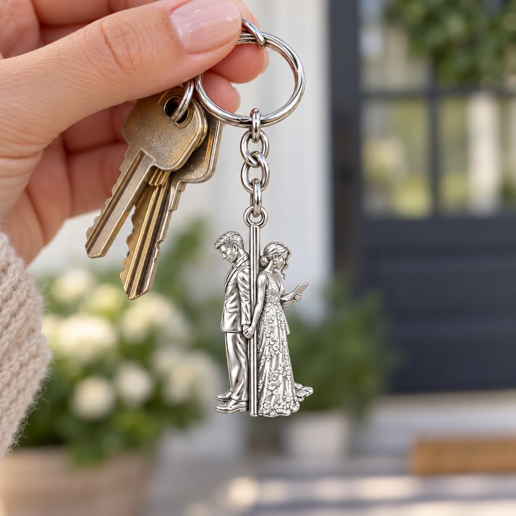 First Look Vows Charm Keychain – worn / in use