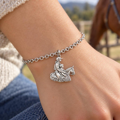 First Ride Together Charm Bracelet Set – worn / in use