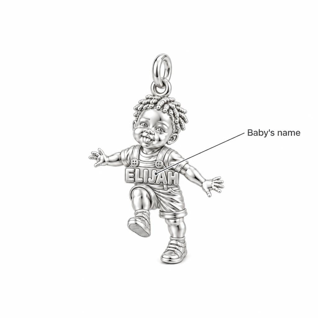 First Steps Baby Boy Charm Bracelet – Personalized Black Mom Gift – personalization guide