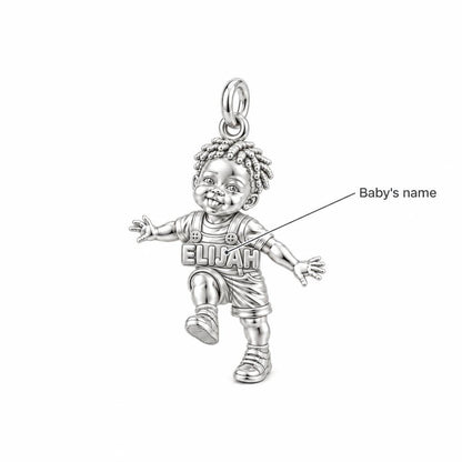 First Steps Baby Boy Charm Bracelet – Personalized Black Mom Gift – personalization guide
