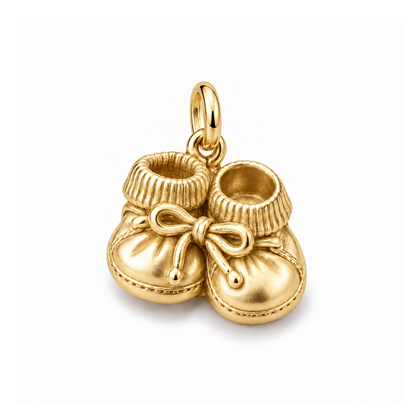First Steps Booties Charm — Gold | charm-topics-remaining-444-2026-09-14 | topic-383