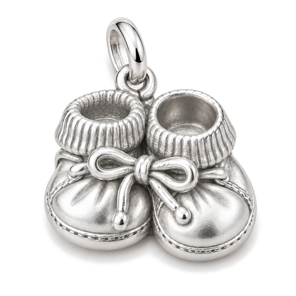 First Steps Booties Charm — Silver Super Macro | charm-topics-remaining-444-2026-09-14 | topic-383