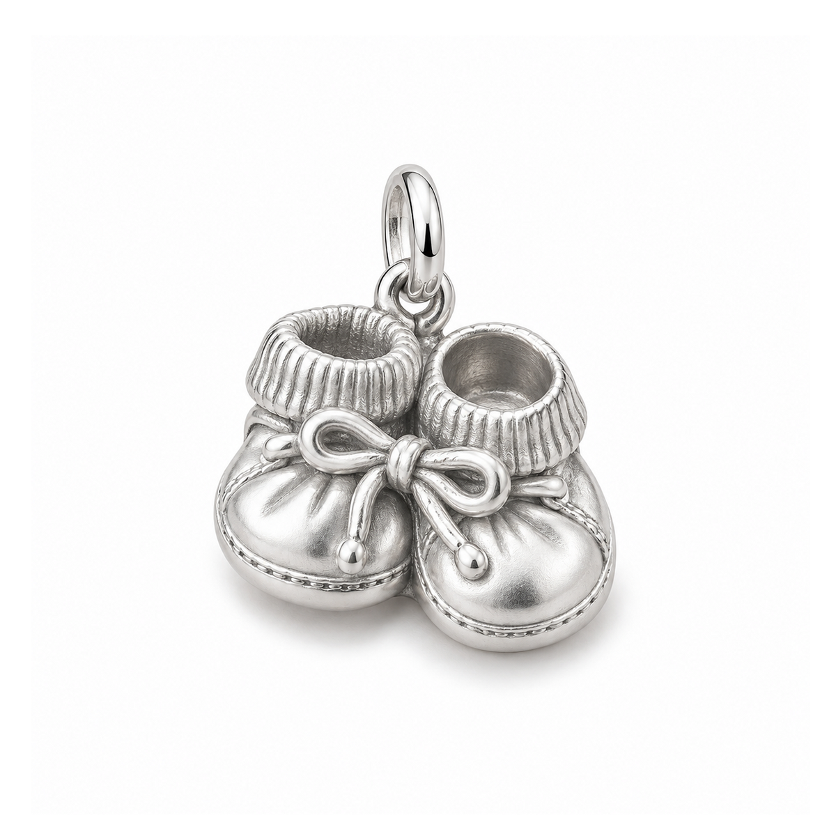 First Steps Booties Charm — Silver | charm-topics-remaining-444-2026-09-14 | topic-383