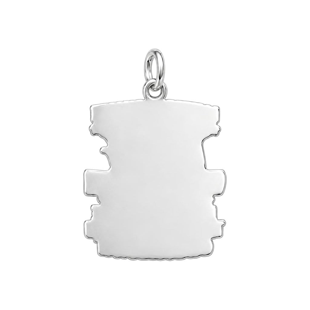 Fist Bump Bond Charm Bracelet – Personalized Brother Gift – back of the charm, engraving area