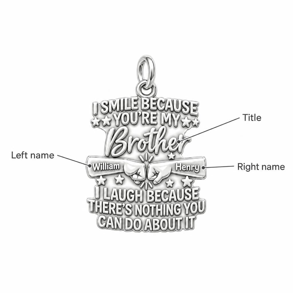 Fist Bump Bond Charm Bracelet – Personalized Brother Gift – personalization guide