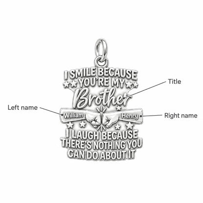 Fist Bump Bond Charm Bracelet – Personalized Brother Gift – personalization guide