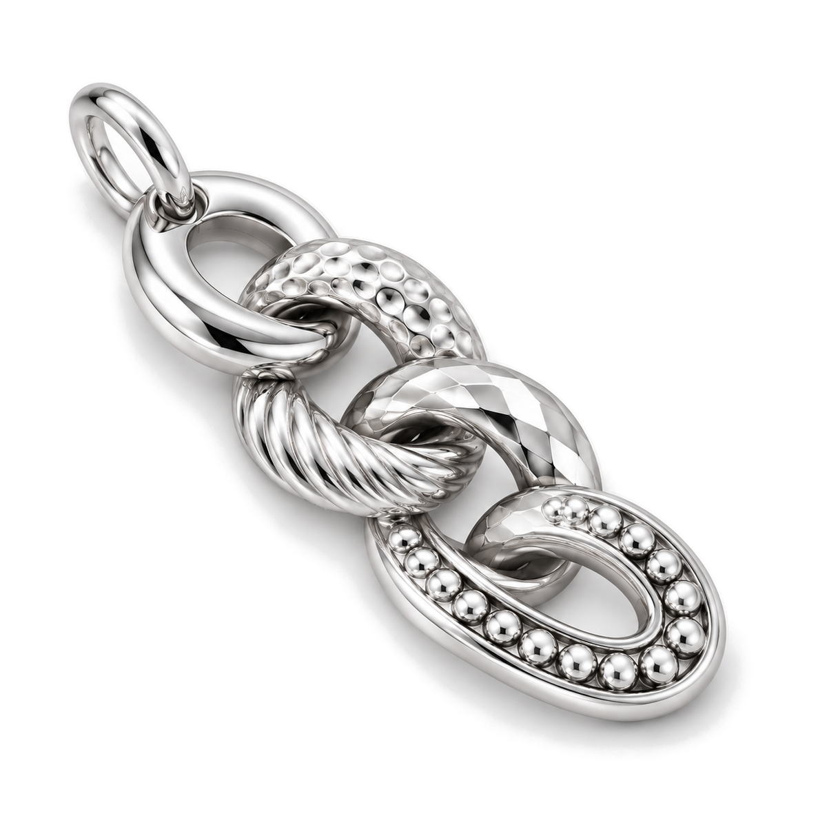 Five Links of Love Charm — Silver Super Macro | charm-topics-remaining-444-2026-09-14 | topic-143