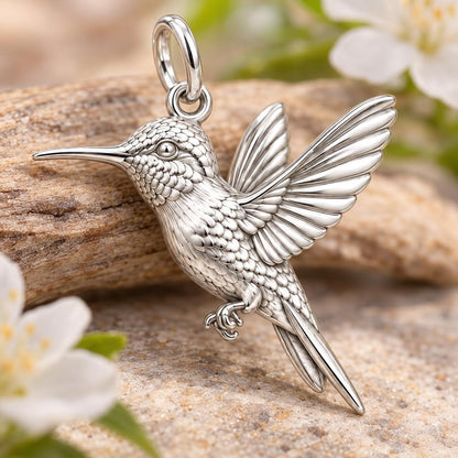 Flight of Grace Hummingbird Charm and Polyester Cord Bracelet Set