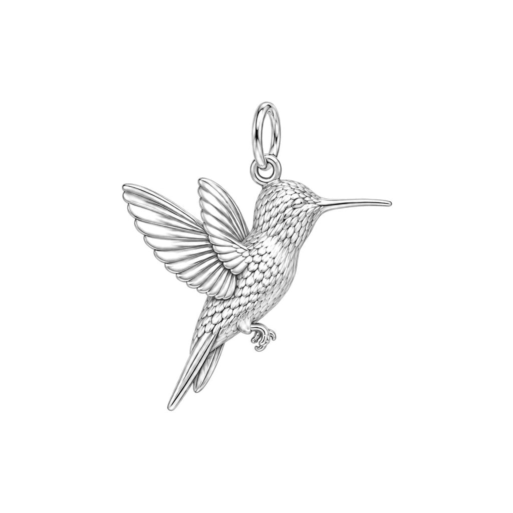 Flight of Grace Hummingbird Charm Necklace Set – back of the charm, engraving area