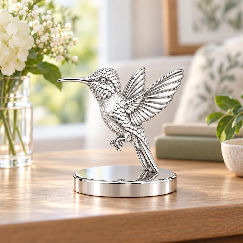Flight of Grace Hummingbird Keepsake Plaque – worn / in use