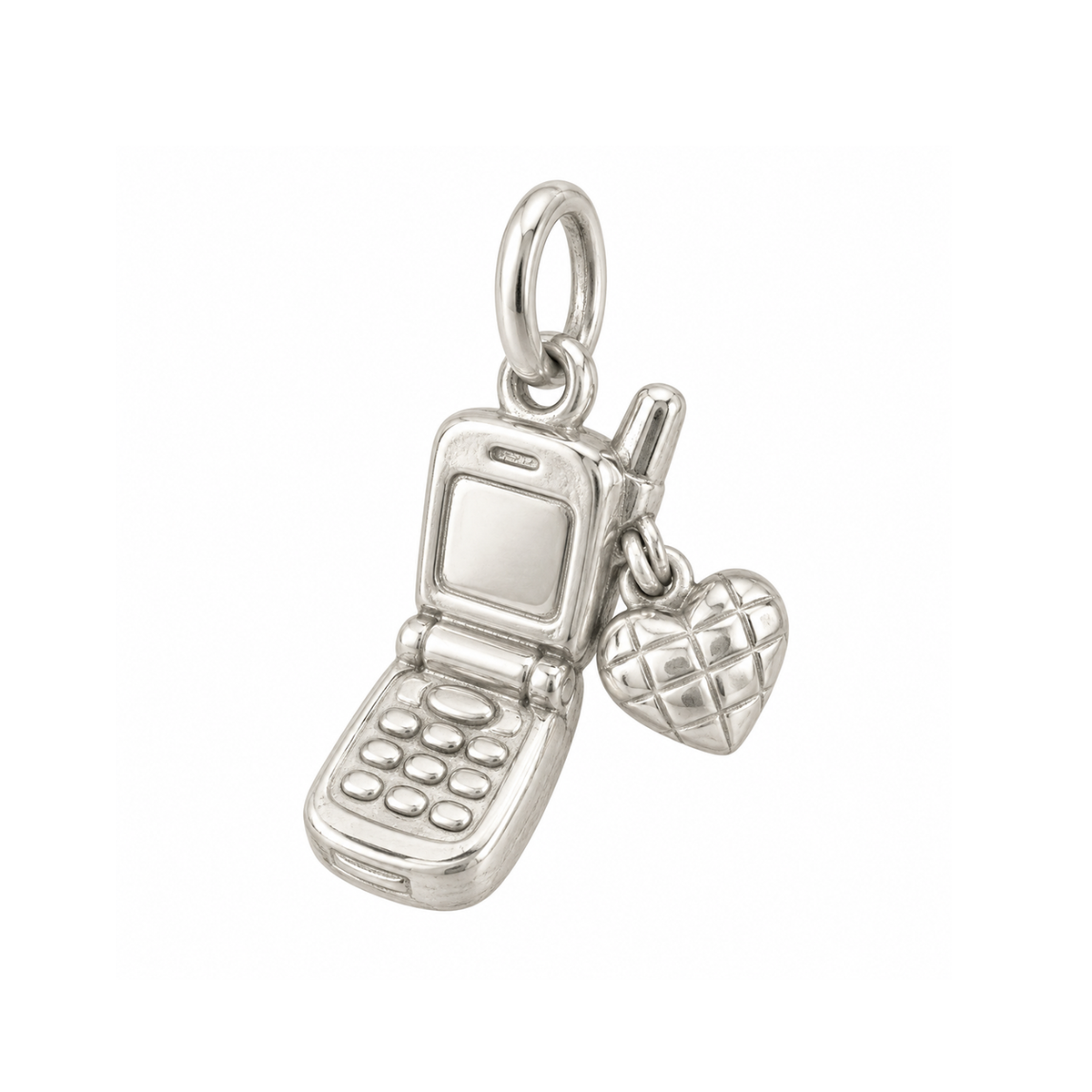 Flip Phone Charm — Silver — 50-works-silver-20260916-151