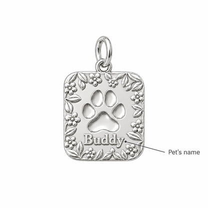 Floral Paw Print Charm Bracelet – Personalized Dog Mom Gift – personalization guide