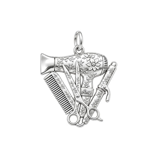Floral Stylist Tools Charm and Polyester Cord Bracelet Set