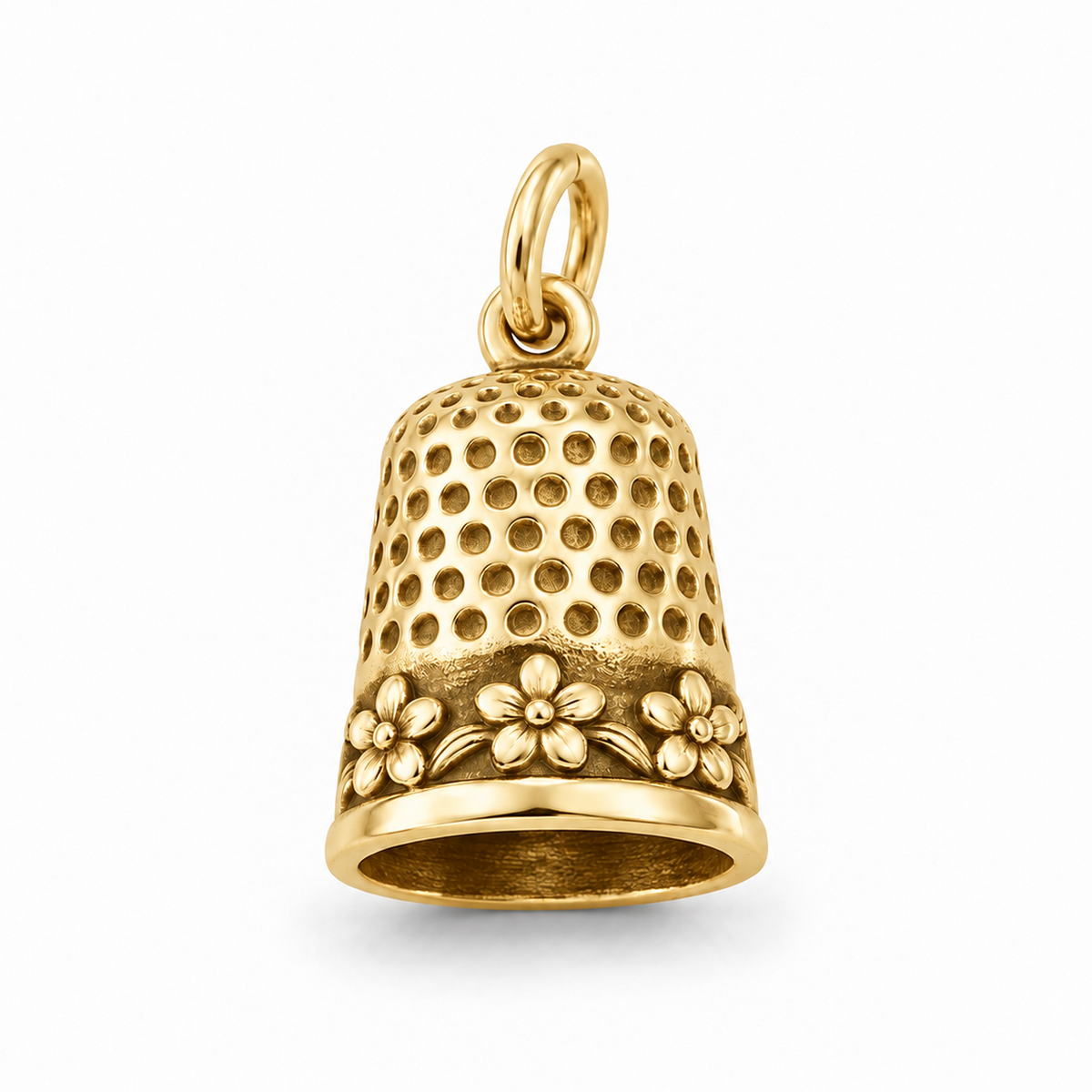 Floral Thimble Charm — Gold | charm-topics-remaining-444-2026-09-14 | topic-226