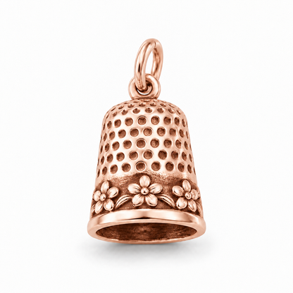 Floral Thimble Charm — Rose Gold | charm-topics-remaining-444-2026-09-14 | topic-226