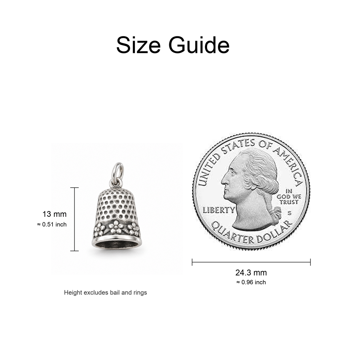 Floral Thimble Charm — Size Guide | charm-topics-remaining-444-2026-09-14 | topic-226