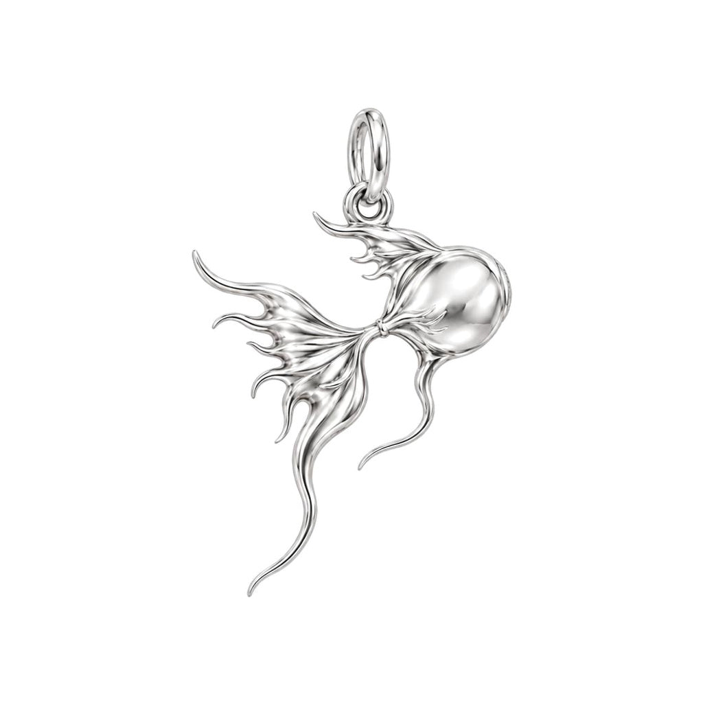 Flowing Goldfish Eye Charm Bracelet – Personalized Gift – back of the charm, engraving area