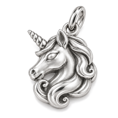 Flowing Mane Unicorn Charm — Silver Super Macro | charm-topics-remaining-444-2026-09-14 | topic-131