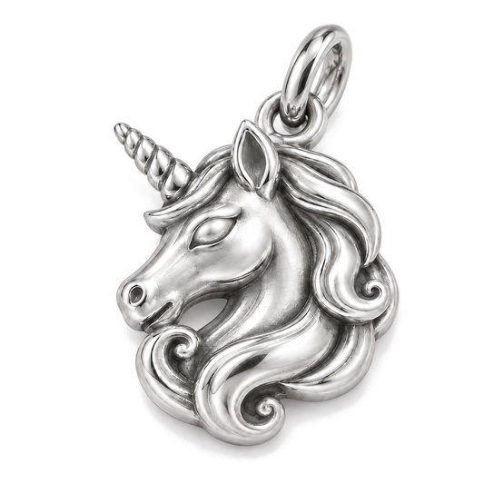 Flowing Mane Unicorn Charm — Silver Super Macro | charm-topics-remaining-444-2026-09-14 | topic-131
