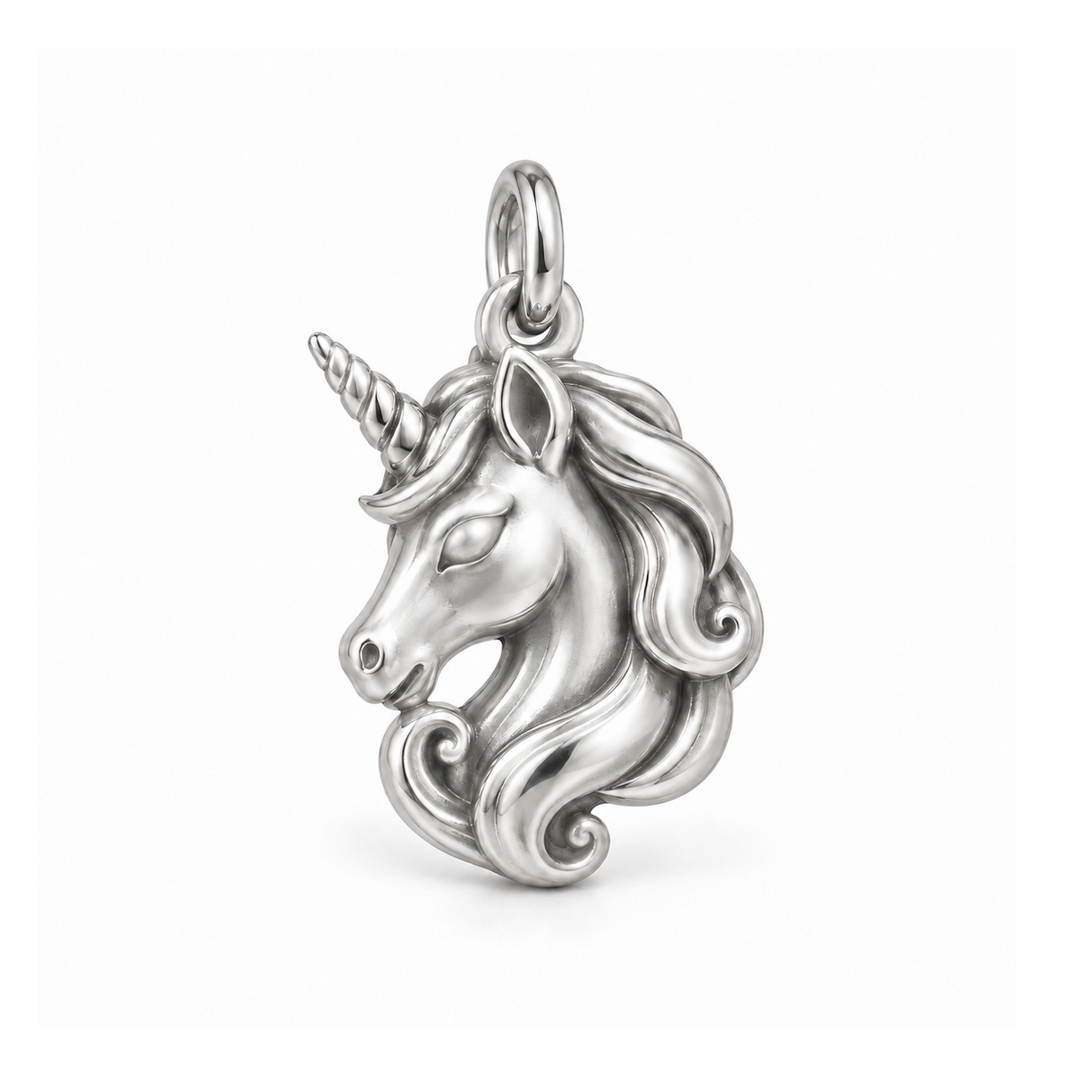 Flowing Mane Unicorn Charm — Silver | charm-topics-remaining-444-2026-09-14 | topic-131