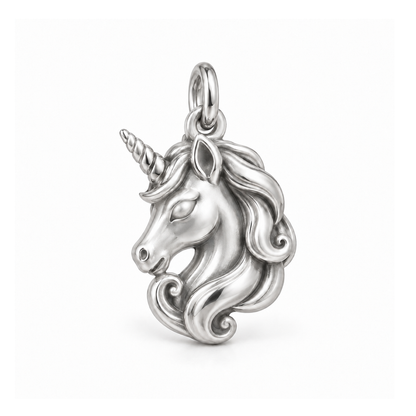 Flowing Mane Unicorn Charm — Silver | charm-topics-remaining-444-2026-09-14 | topic-131