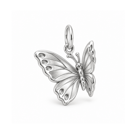 Fluttering Butterfly Charm — Silver | charm-topics-remaining-444-2026-09-14 | topic-034