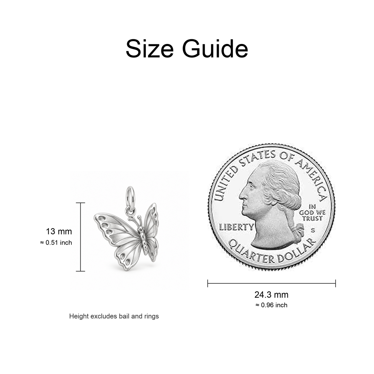 Fluttering Butterfly Charm — Size Guide | charm-topics-remaining-444-2026-09-14 | topic-034
