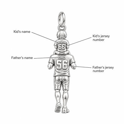 Football Father and Son Charm Bracelet – Personalized Dad Gift – personalization guide