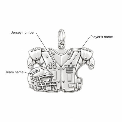 Football Jersey and Helmet Charm Bracelet – Personalized Mom – personalization guide