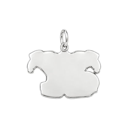 Football Jersey and Helmet Charm Necklace Set – back of the charm, engraving area