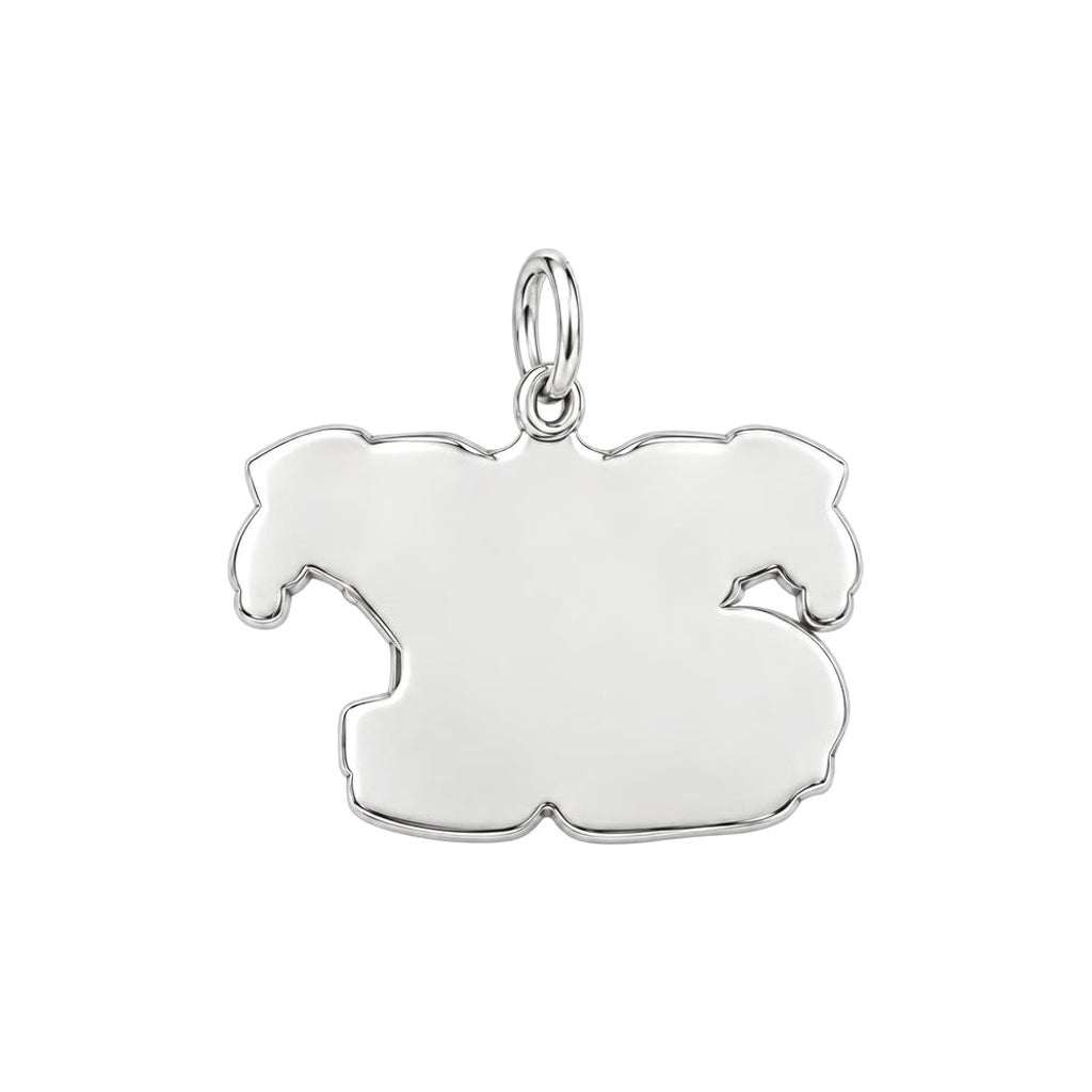 Football Jersey and Helmet Keepsake Plaque – back of the charm, engraving area