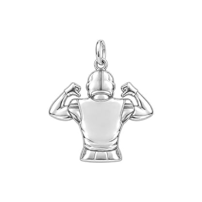 Football Jersey Flex Charm Bracelet – Personalized Mom Gift – back of the charm, engraving area