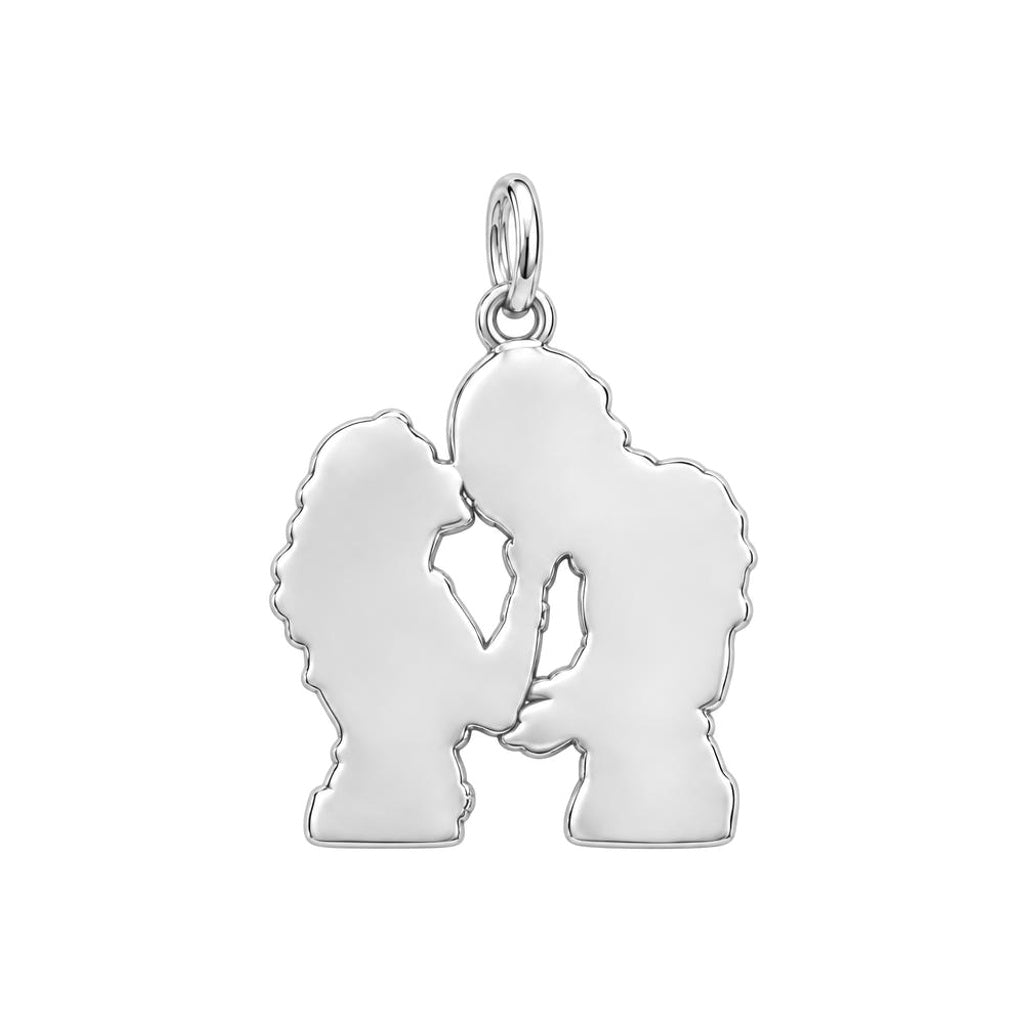 Football Sideline Sweetheart Huggie Charm Earrings – back of the charm, engraving area