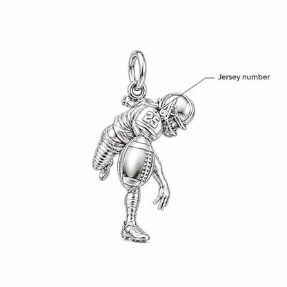 Football Star In Motion Charm Bracelet – Personalized Mom Gift – personalization guide