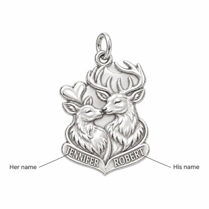 Forest Hearts Deer Charm Bracelet – Personalized Couple Gift – personalization guide