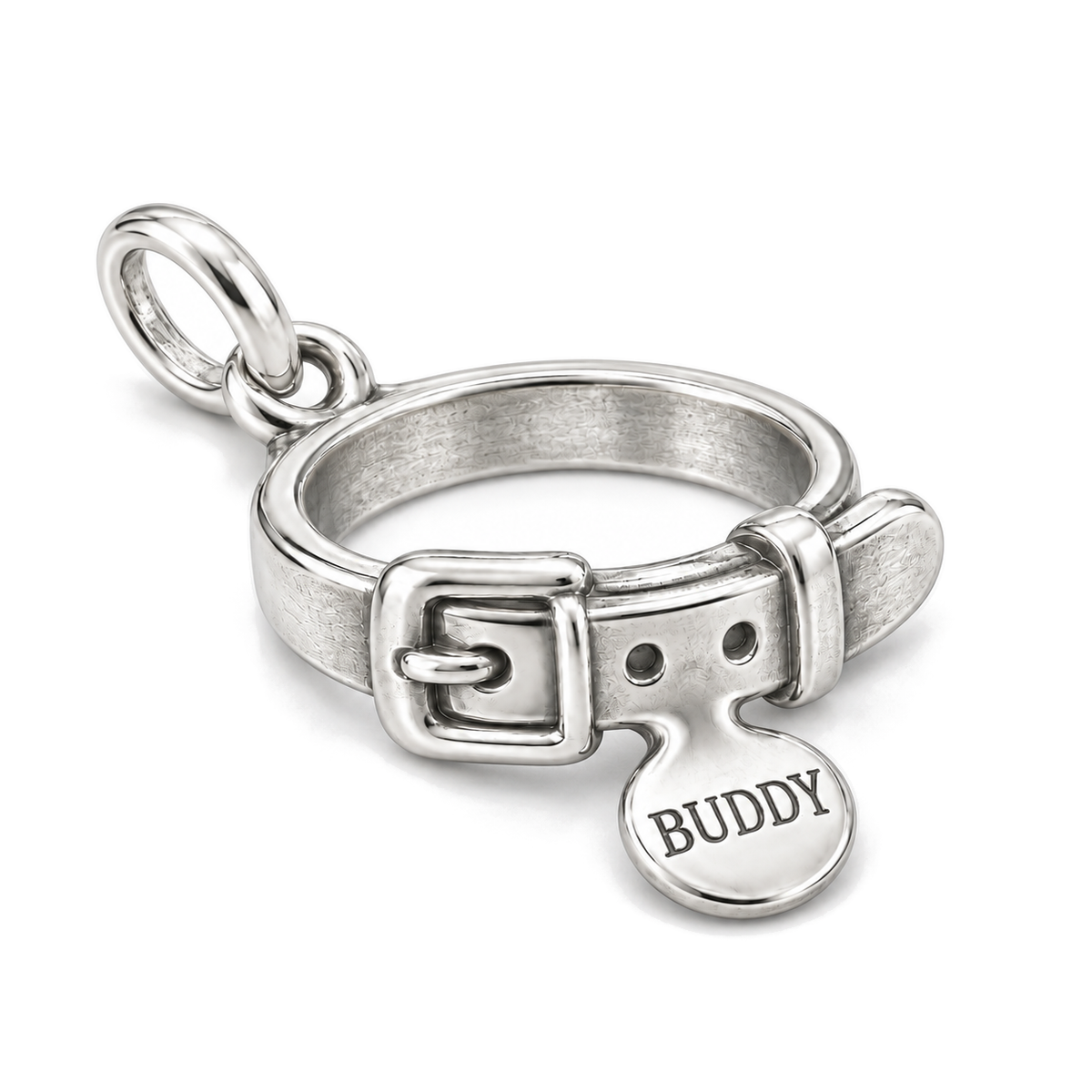 Forever Buddy Collar Charm — Silver Super Macro | charm-topics-remaining-444-2026-09-14 | topic-436