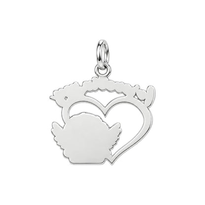 Forever In My Heart Charm Bracelet – Personalized Dog Mom Gift – back of the charm, engraving area