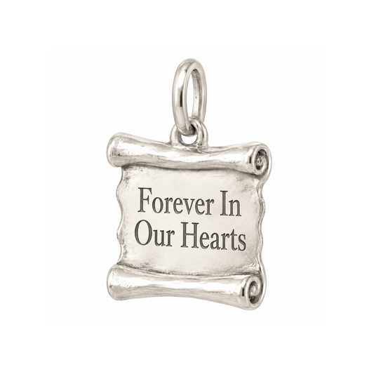 Forever In Our Hearts Charm | Silver | subject-30-center