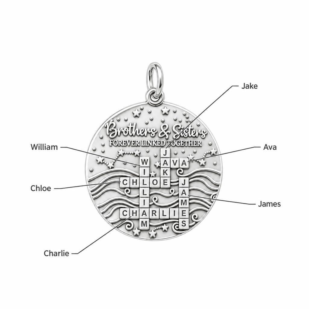 Forever Linked Crossword Charm Bracelet – Personalized Mom Gift – personalization guide