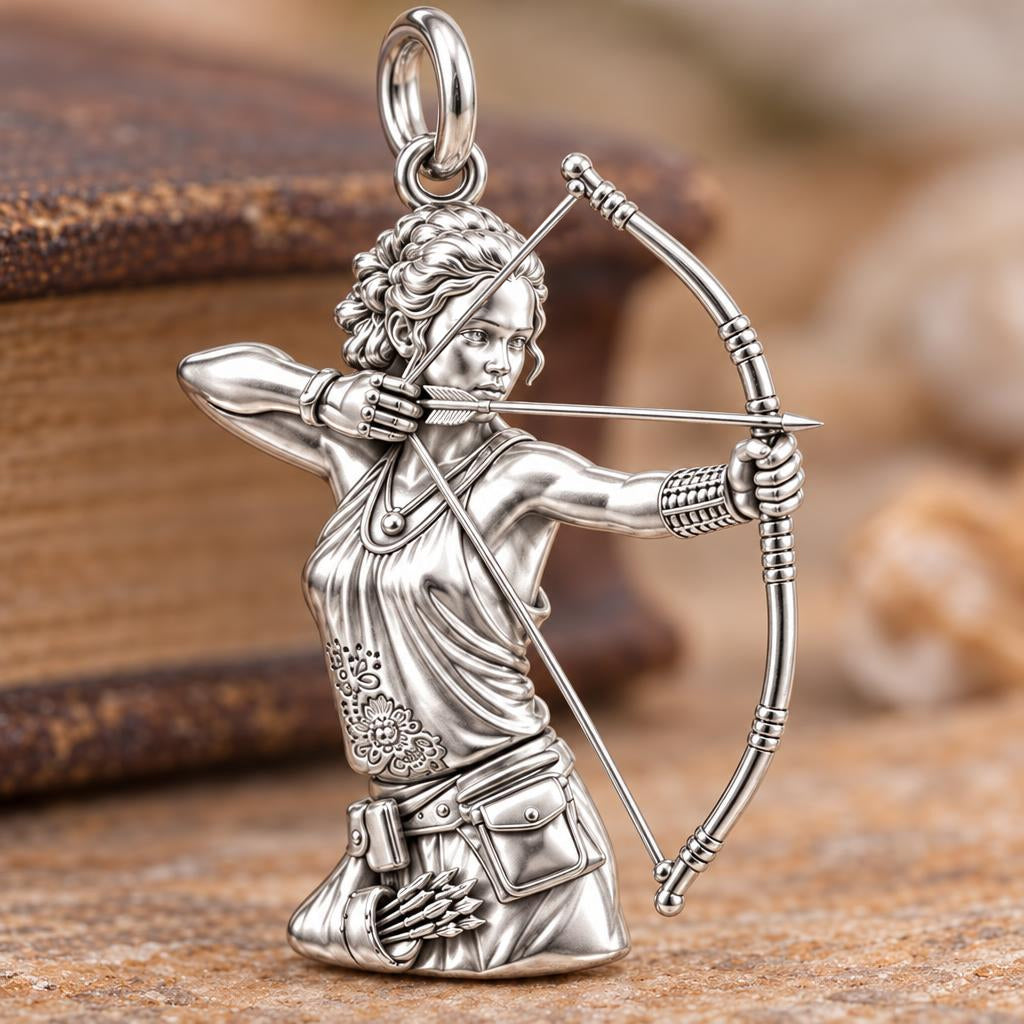 Forever My Archer – Personalized Daughter Gift – macro detail of the charm