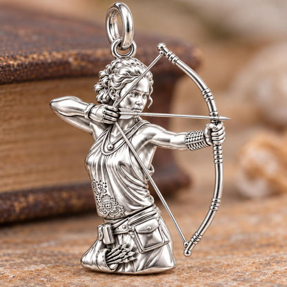 Forever My Archer – Personalized Daughter Gift – macro detail of the charm