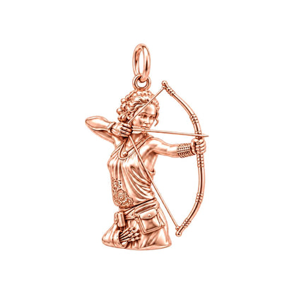 Forever My Archer – Personalized Daughter Gift – rose gold charm, front view