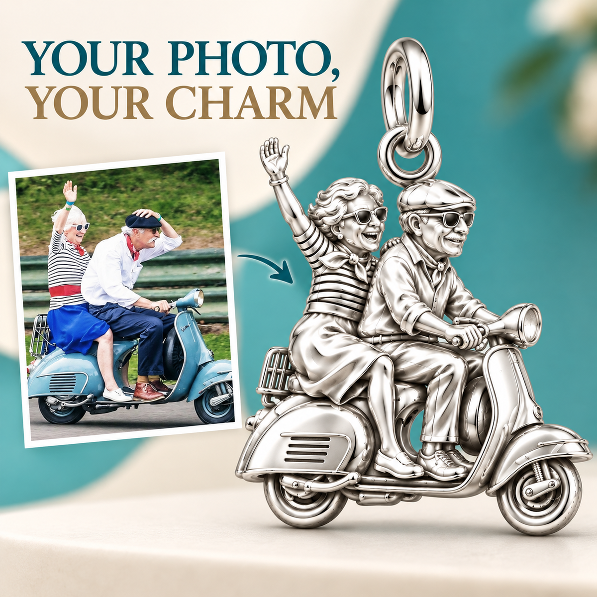 Forever Young Couple Charm Bracelet – Personalized Couple Gift