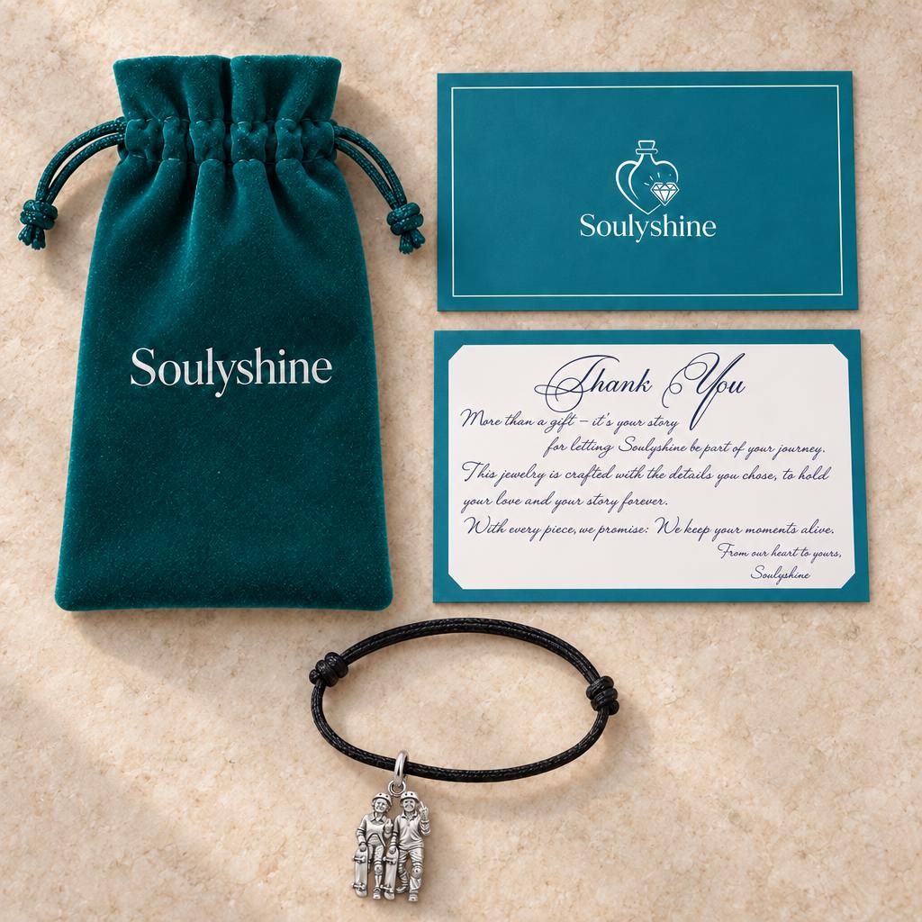 Forever Young Skaters Charm Necklace Set – Soulyshine velvet pouch and gift card