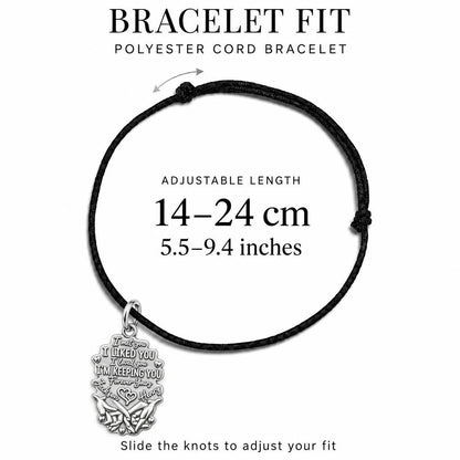 Forever Yours Pinky Swear Charm Bracelet – Personalized Couple Gift – adjustable black cord bracelet, 14–24 cm