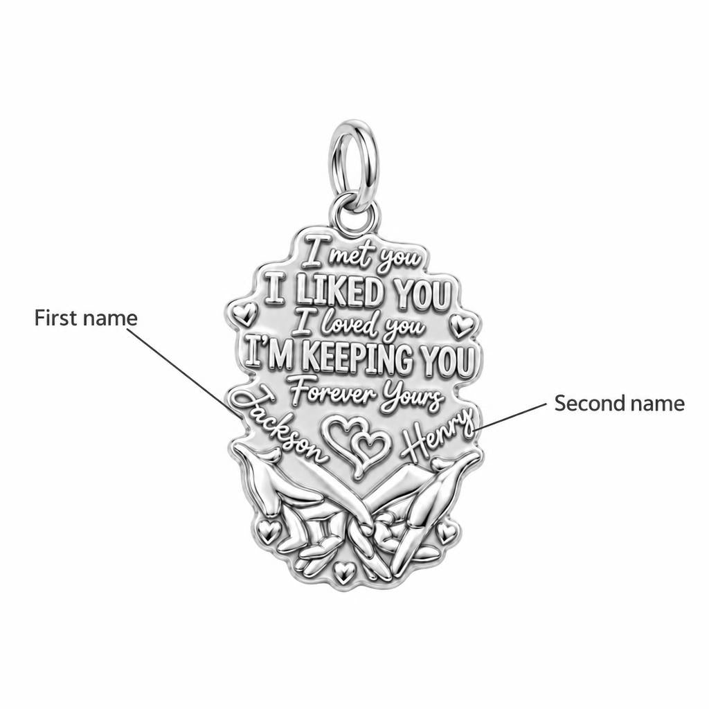 Forever Yours Pinky Swear Charm Bracelet – Personalized Couple Gift – personalization guide
