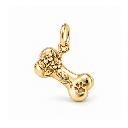 Forget-Me-Not Bone Charm — Gold | charm-topics-remaining-444-2026-09-14 | topic-433
