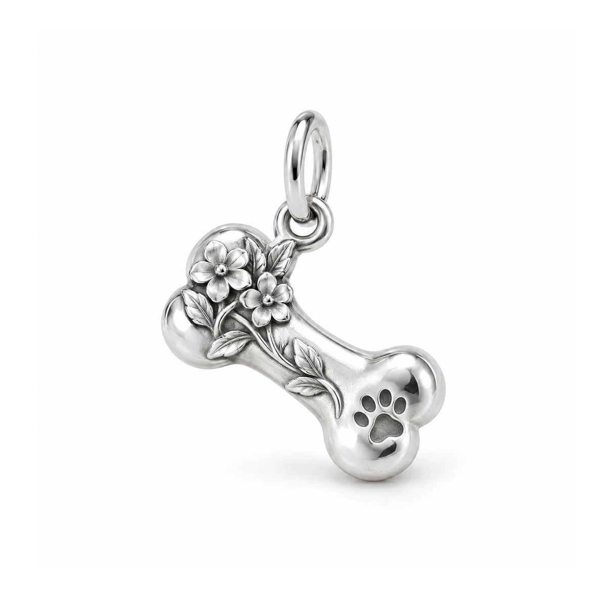 Forget-Me-Not Bone Charm — Silver | charm-topics-remaining-444-2026-09-14 | topic-433